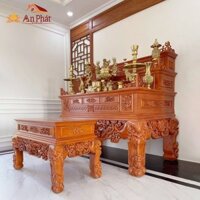 Án gian thờ tam cấp gỗ hương mẫu BTD2108
