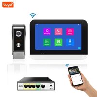 An ninh gia đình mới Chuông cửa Wifi có camera chống nước Tuya Poe Ip Màn hình cảm ứng cửa video hệ thống liên lạc điện thoại