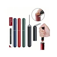 An toàn không khí bơm rượu vang mở chai với lá cắt rượu vang corkscrew thép không gỉ Pin rượu vang áp suất không khí corkscrew nút chai Remover