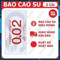 [AN TOÀN - TIẾT KIỆM]  Bao Cao Su Siêu Mỏng, Tăng Khoái Cảm SAGAMI 0.02 2s