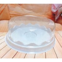[An Toàn – Tiết Kiệm] Combo 100 hộp nhựa tròn đựng bánh 20cm nắp thấp H47: 20x8cm