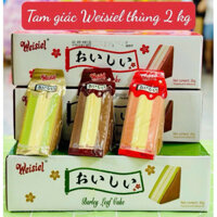 [ăn vặt hot] 1KG BÁNH BÔNG LAN TAM GIÁC 3 VỊ (10 chiếc)