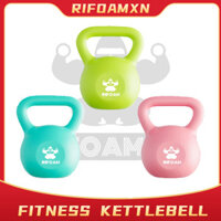 ANBAIQING [Rifoam] Tay cầm tạ Kettlebell (10-20 lb) Tập tạ tạ Kettlebell