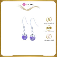 ANCARAT - Bông Tai Bạc Đính Đá Phong Thủy B4 - Mệnh Thổ