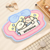 Andiancartoon dòng chó con giả cashmere thấm hút sàn chống bụi bẩn