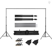 Andoer 200 * 300cm / 78 * 118inch Bộ dụng cụ chụp ảnh phông nền có thể điều chỉnh Đế hỗ trợ nền 1,5kg / 3,3lbs Khả năng chịu tải với túi đựng 6 kẹp & 2 túi cát cho gia đình