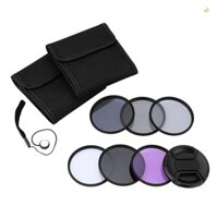 Andoer 55mm UV+CPL+FLD+ND(ND2 ND4 ND8) Photography Filter Kit Set Ultraviolet Circular-Polarizing Fluorescent Neutral Density Filter for  Canon  Pentax DSLRs