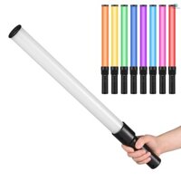 Andoer D2 Handheld RGB Light Tube LED Video Light Wand 2500K/5500K/8500K Dimmable 7 Colorful Light Effects Built-in Battery for Vlog Live Streaming Product Portrait Photography