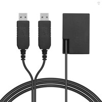 Andoer Dual USB Power Adpater DC Coupler Thay thế DR-E17 Bộ pin giả thay thế cho máy ảnh Canon 77D 200D 750D 760D 800D