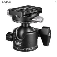 Andoer H-35 Pro Toàn cảnh Ballhead Ball Head Tripod Mount Adapter Trung tâm trọng lực thấp với quy mô toàn cảnh kép Hợp kim nhôm U-Groove Max. Dung lượng tải 15kg / 33lbs