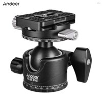Andoer H-35 Pro Toàn cảnh Ballhead Ball Head Tripod Mount Adapter Trung tâm trọng lực thấp với quy mô toàn cảnh kép Hợp kim nhôm U-Groove Max. Dung lượng tải 15kg / 33lbs
