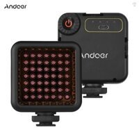 Andoer IR49S Mini IR Night Vision Light Đèn chụp ảnh hồng ngoại cho máy quay Video Pin sạc tích hợp với 3 giá đỡ giày lạnh để ghi Video Vlog