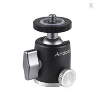 Andoer Mini Ball Head Tripod Ballhead Mount Adapter Hợp Kim Nhôm Đầu Nối Vít 1 / 4 Inch Có Đáy 1 / 4 Inch Chủ Đề 3kg Dung Tích Tải