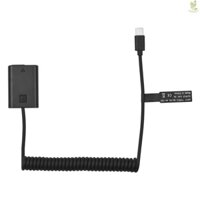Andoer NP-FW50 Dummy Battery USB-C Coupler Adapter with USB Type-C Spring Power Cable Replacement for  Alpha A5000 A5100   Came-6.5