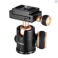 Andoer Q30 Aluminum Alloy Ball Head - 360 Degree Rotation, Quick Release Plate, 5KG Max Load