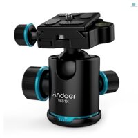 Andoer TB81X Tripod Ball Head 360 Degree Rotating Panoramic Ball Head  for Tripod Monopod Slider DSLR Camera with 3pcs 1/4" to 3/8" Srew Adapters Max. Load 8Kg/17.64Lbs