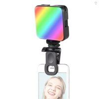Andoer W64RGB Mini Clip-on RGB Đèn Video Điện Thoại Di Động Lấp Đầy Đèn Máy Tính Bảng Video Hội Nghị 2500K-9000K Có Thể Điều Chỉnh Độ Sáng 20 Hiệu Ứng Chiếu Sáng Cho Cuộc Họp Trực Tuyến Phát Trực Tiếp