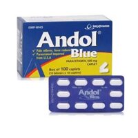 Andol Blue Imex (H/100v) - Thuốc điều trị các chứng đau nhức từ nhẹ đến vừa như đau đầu, đau răng, đau nhức bắp thịt, đau bụng kinh, đau do thấp khớp