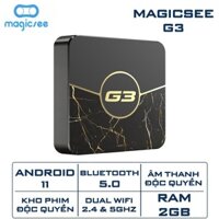 Android Tivi Box Magicsee G3 - Ram 2GB, Rom 16GB, Amlogic S905W2 -  Android 11 - Tặng kèm remote giọng nói