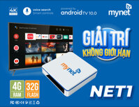 Android Tivi Box MYTV NET 4H - Chip lõi tứ 4GB RAM, 32GB ROM, Android 10 OS - Cấu hình mạnh mẽ, Hàng chính hãng - MYNET TV 4H  ĐK Voice Kiwi V5 Pro