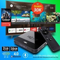 Android Tivi Box Phiên bản 2G Ram và 16G bộ nhớ trong tivi box 4K sắc nét bảo hành 6 tháng