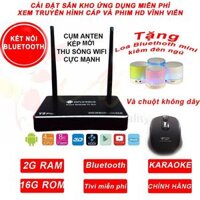 Android Tivi Box RAM 2G ROM 16G Cụm Anten Kép Y9 Plus Phiên Bản Mới (Đen) + Tặng Kèm Loa Bluetooth Mini Kiêm Đèn Và Chuột Không Dây