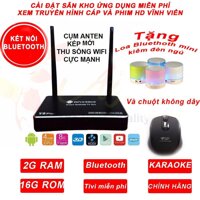 Android Tivi Box RAM 2G ROM 16G Cụm Anten Kép Y9 Plus Phiên Bản Mới (Đen) + Tặng Loa Bluetooth Mini Kiêm Đèn + Chuột Không Dây