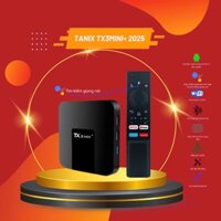 Android tivi box TX3mini Plus (+) 2025 Điều khiển giọng nói CPU S905W2 Ram 2G bộ nhớ 16G ATV11 Dual wifi Bluetooth
