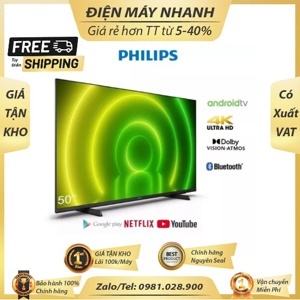 Android Tivi Philips 4K 50 inch 50PUT7406/74