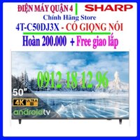 Android Tivi Sharp LED 4K 50 inch 4T-C50DJ3X | C50DJ3X - Hàng chính hãng