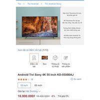 Android Tivi Sony 4K 55 inch KD-55X80AJ