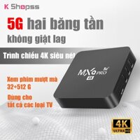 Android TV box 4K HD tín hiệu 5Gwifi xem TV miễn phí hỗ trợ tất cả các ứng dụng Android