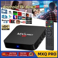 Android TV Box MXQ Pro, Internet TV hộp giải mã, Phiên bản 4K 16G + 256GB Tiếng Anh Wifi 5G Smart TV Box TV Watch 100 kênh miễn phí, Xem Youtube