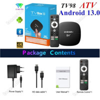 Android TV Box TV98 4K ATV Smart TV Box Android 13.0 Allwinner H313 Quad Core 2.4G / 5G Dual Wifi BT 4K HD Media Player 1G 8G Set Top Box