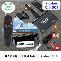 Android tv box Vinabox X9 vinabox X10 2023 điều khiển giọng nói - RAM 2G  ROM 16G Hàng Chính Hãng