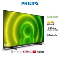 Android TV Philips 55 inch màn hình LED 4K UHD -55PUT7406/74 - Miễn Phí Lắp Đặt