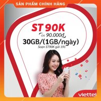 ANDYPHAMSHOP Sim 4G Viettel gói ST90K Data không giới hạn