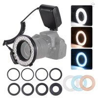 ANENG Vòng Đèn led hd-130 macro Màn Hình lcd 3000-15000k gn15 Kèm 3 Vòng Chuyển Đổi 8 Vòng Nhẫn Cho Máy Ảnh