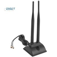 Ăng-ten băng tần kép 2.4G / 5G với cáp mở rộng 6,5Ft Đế từ tính Thẻ mạng không dây WIFI SMA Ăng-ten