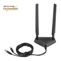 Ăng-ten cáp mở rộng tần số kép 2.4G / 5G Bộ định tuyến Wifi Card mạng không dây 8Db Sma Ăng-ten Đế hút từ tính