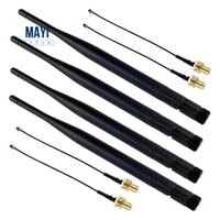 Ăng-ten LoRa 915 MHz 5dBi SMA Nam 195mm + Cáp nữ IPEX sang SMA cho Meshtastic ESP32 LoRa 32 V3 -AB02S (Gói 4)
