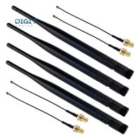 Ăng-ten LoRa 915 MHz 5dBi SMA Nam 195mm + Cáp nữ IPEX sang SMA cho Meshtastic ESP32 LoRa 32 V3 -AB02S (Gói 4)