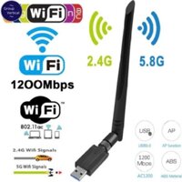 Ăng Ten Thu Sóng WiFi 1200Mbps AC1200 Băng Tần Kép 5.8G / 2.4G USB 3.0