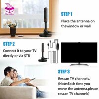Ăng-ten TV kỹ thuật số trong nhà Loviver có bộ khuếch đại cho bộ điều chỉnh VHF / Kênh địa phương