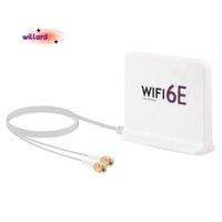 Ăng-ten WiFi 6E di động 2.4G / 5G / 6G có cáp Ăng-ten không dây trong nhà có đáy từ tính cho thẻ mạng Dễ dàng cài đặt màu trắng
