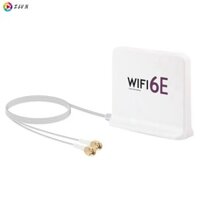 Ăng-ten WiFi 6E di động 2.4G / 5G / 6G có cáp Ăng-ten không dây trong nhà có đáy từ tính cho thẻ mạng Dễ dàng cài đặt màu trắng