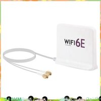 Ăng-ten WiFi 6E di động 2.4G / 5G / 6G có cáp Ăng-ten không dây trong nhà có đáy từ tính cho thẻ mạng Dễ dàng cài đặt youyilu màu trắng