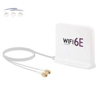 Ăng-ten WiFi 6E di động 2.4G / 5G / 6G có cáp Ăng-ten không dây trong nhà có đáy từ tính cho thẻ mạng Dễ dàng cài đặt màu trắng