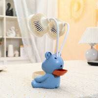 🌬️Ngay lập tức vận chuyển❄️ Trẻ em Động Vật Dễ Thương Có Thể Điều Chỉnh Để Bàn Hai Đầu Quạt Hoạt H