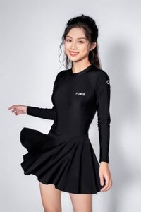 Angel Baby Đồ bơi nữ liền thân váy tay dài